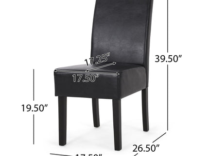 Contemporary Dining Chair With Rubberwood Legs (Set of 2)