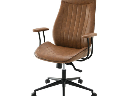 Hiram - Upholstered Adjustable Chair With High Back Support - Brown
