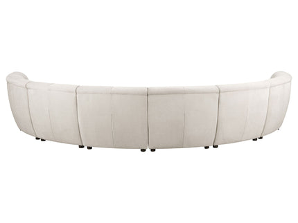 Sycamore - 8 Piece Upholstered Sectional Sofa With Curved Design - Ivory