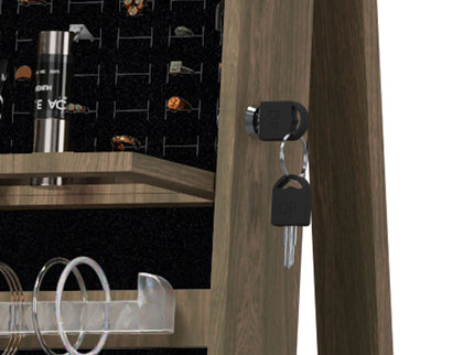 Swivel Jewelry Cabinet With Full Length Mirror