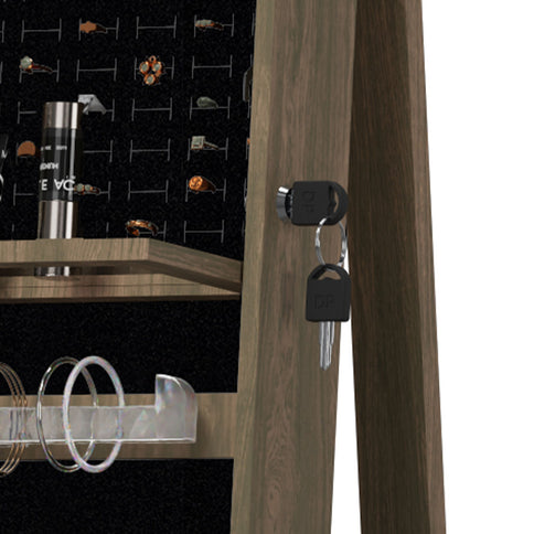 Swivel Jewelry Cabinet With Full Length Mirror