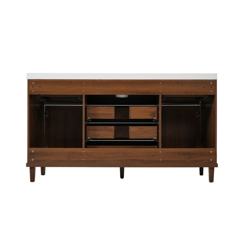 Bathroom Vanity With Sink, 5 Legs, Soft Close Drawers