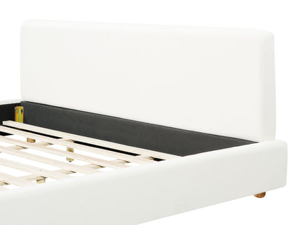 Upholstered Platform Bed Frame With Thick Headboard