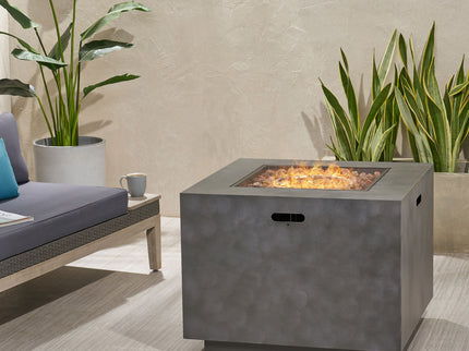 Outdoor Patio Gas Burning Fire Pit Table 50, 000 Btu, Square