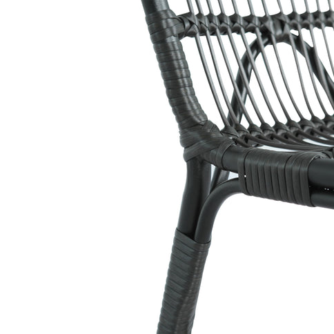 Outdoor Wicker Dining Chairs With Washable Cushion (Set of 2)