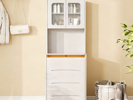 3 In 1 Vanity Table With LED Mirror & Storage Stool For Bedroom