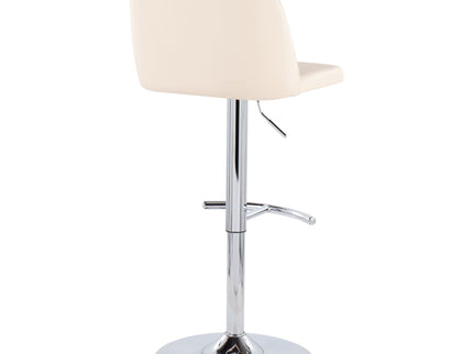 Toriano - Contemporary Adjustable Barstool With Swivel & Rounded T Footrest (Set of 2)