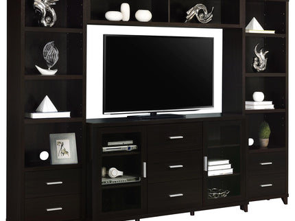Barnaby - 4 Piece Rectangular Entertainment Center - Cappuccino