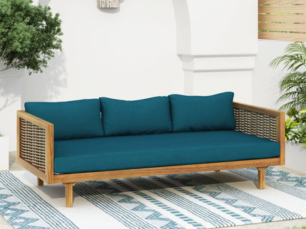 Claremont - 3 Seater Daybed Teak Acacia Wood Water Resistant Cushions
