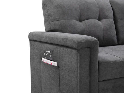 Ashlyn - Reversible Sleeper Sectional Sofa With Storage Chaise, USB Charging Ports And Pocket
