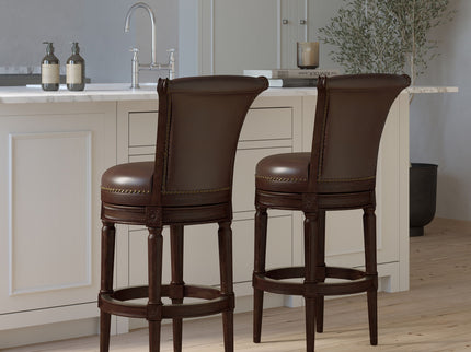 Swivel Barstool With High-Back