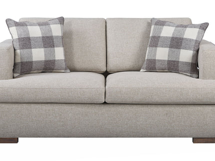 Niamey - Loveseat With 2 Toss Pillows - Walnut