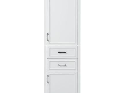 Freestanding Bathroom Vanity Tall With Damping Hinge Doors, Adjustable Shelves - White