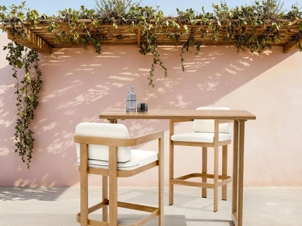 Bar Stool For Gardens And Patio (Set of 2) - Wood