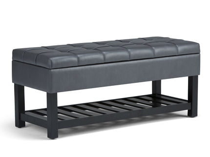 Saxon - Upholstered Transitional Storage Ottoman Bench