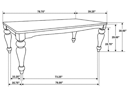 Windsor - 6 Piece Rectangular Dining Set - Brown