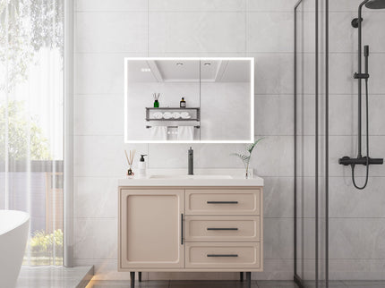 Bathroom Medicine Cabinet With Lights, LED Medicine Cabinet With Mirror, Lighted Medicine Cabinet With Defogger