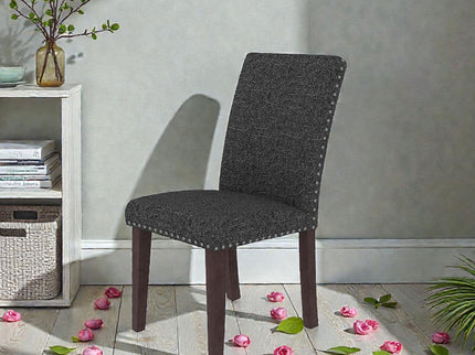 Upholstered Dining Chair With High Back Design (Set of 2)