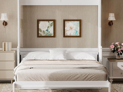 Murphy Bed With Desk, LED Lights And USB Charging Station