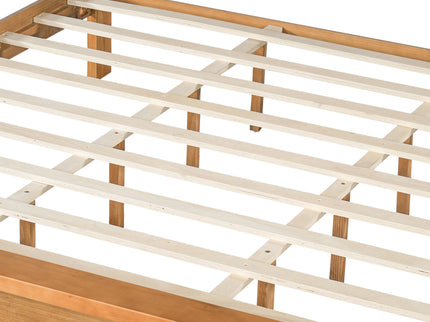 Bed Frame With Dual Open Storage Headboard And Footboard