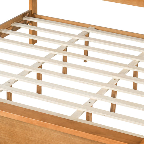 Bed Frame With Dual Open Storage Headboard And Footboard