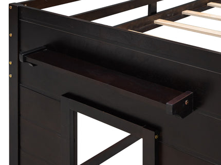 Loft Bed With Cabinet And Shelf
