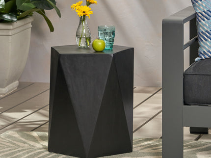 Side Table With Geometric Design