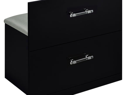 Kerr - 2 Drawer Makeup Vanity Table With Mirror And Stool
