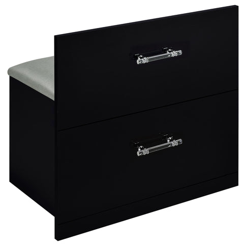 Kerr - 2 Drawer Makeup Vanity Table With Mirror And Stool