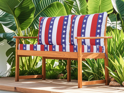 24X24 Inch Outdoor Deep Seat Cushion Set Waterproof Fade Resistant Patio Furniture Cushions With Removable Covers, Adjustable Straps & Handles (Set of 2) - Red