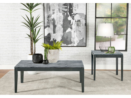 Tryon - Marble 2 Piece Coffee And End Table Set - Gray