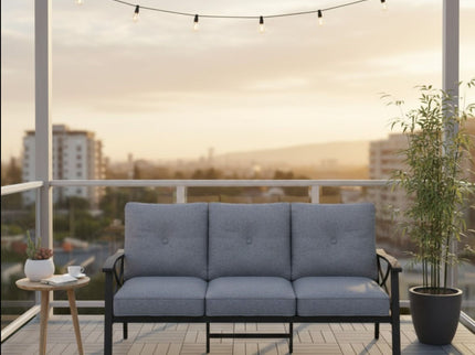 All-Weather 3 Seat Patio Sofa With Cushions