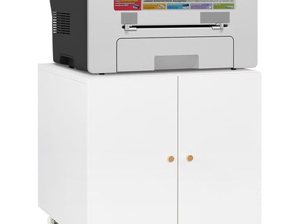 Office Furniture Copier Cabinet 2 Door Steel Copier Stand Mobile Pedestal File Printer Stand