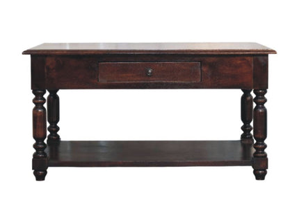 Turned Legs Drawer Table