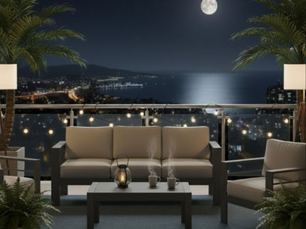 Outdoor Patio Set All-Weather With Thick Cushions