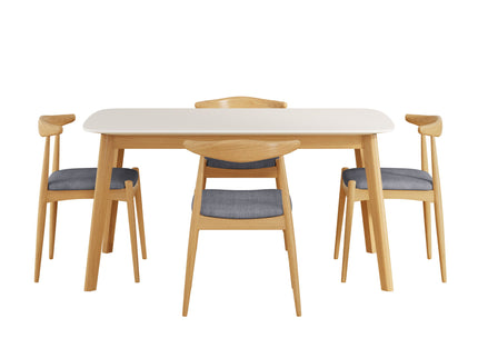 5 Piece Dining Set With Upholstered Chairs