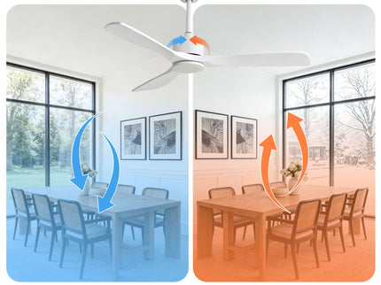 52" All Ceiling Fan With DC Reversible Motor, 3 Blades