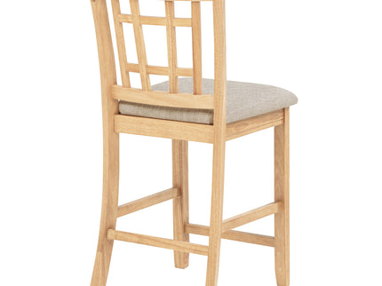 Davis - Counter Height Dining Chair Linen (Set of 2) - Light Oak