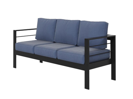 All-Weather Patio Sofa With Cushions, 3 Seat Outdoor Couch