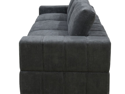 Oversized Modular Sectional Sofa 3 Piece Set For Living Room - Dark Gray