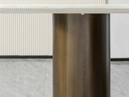 Console Table - Antique Bronze / Beige