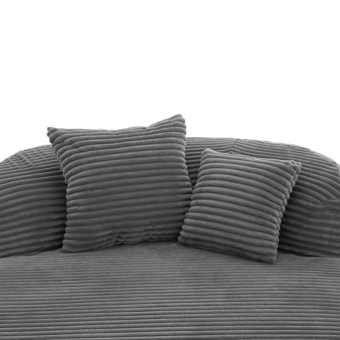 Modern Chaise Lounge Sofa Boneless Couch With Supportive Pillows