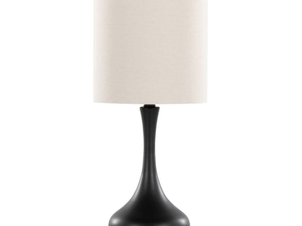 Genie - Contemporary Table Lamp (Set of 2) - Matte Black / Oatmeal