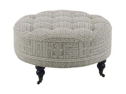 Upendo - Pattern Ottoman With Casters - Multi