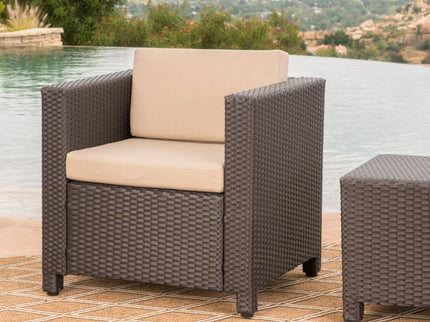 Stylish Outdoor Club Chair With Weather Resistant Cushions