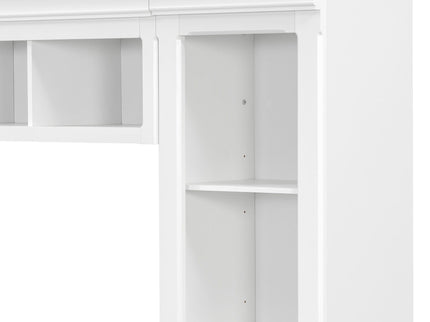 TV Stand With Hutch, Large Entertainment Center With Adjustable Shelves