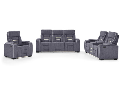 Austin - Recliner With Storage Arms - Gray