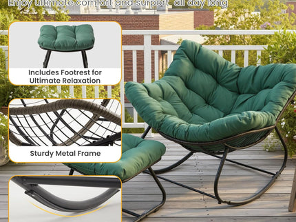 Egg Rocking Chair With Ottoman