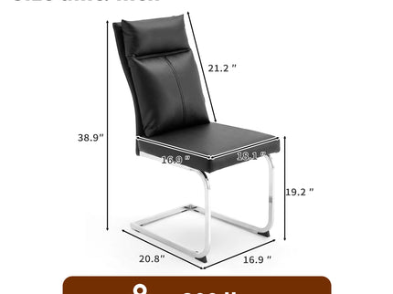 Modern Dining Chair SetWith Soft Cushion Backrest (2 Pieces)