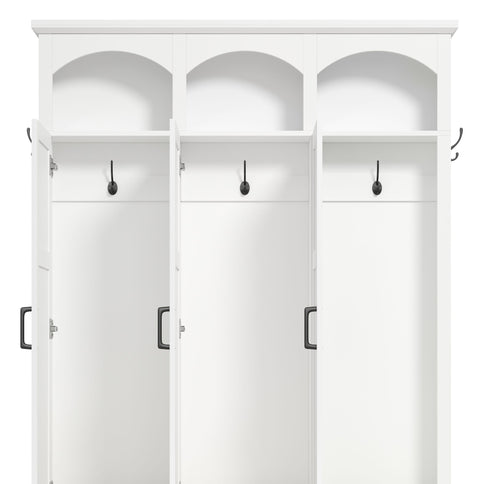Classic Arched Design Hall Tree With 3 Hidden Storage